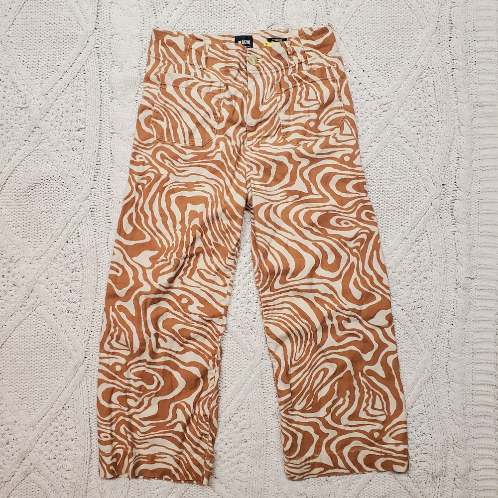 The Colette Crop Abstract Printed Pants